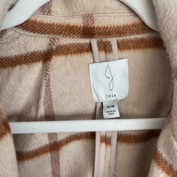 Joie Neutral Tan Plaid Jacket - Picture 7 of 12
